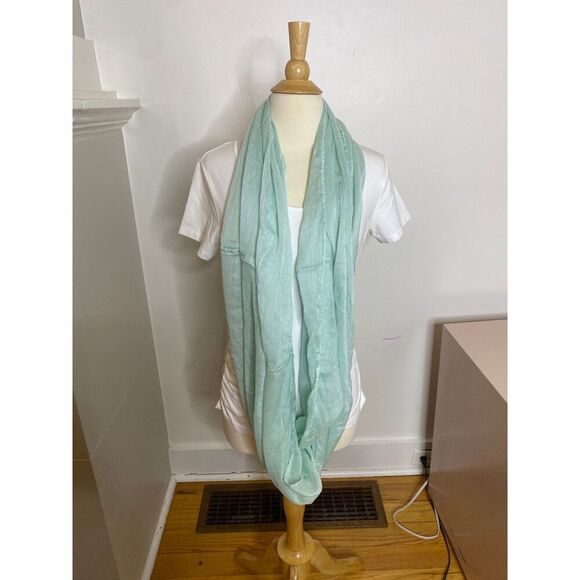 Seafoam Green Infinity Scarf - Picture 2 of 5